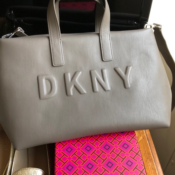 Dkny Handbags - NWT DKNY Tilly small gray purse silver hardware